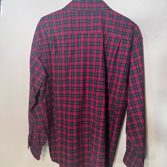 Sir Pendleton Authentic Boyd Tartan Plaid Red/Green Sz L Fine Worsted Wool 100% - Picture 5 of 6